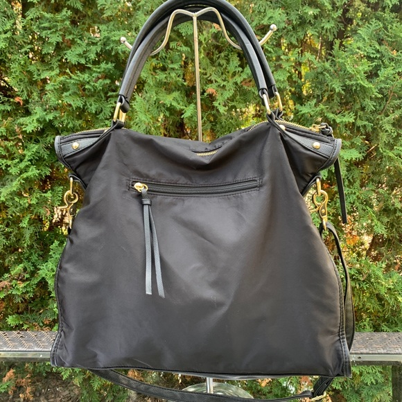 Nylon & vegan leather handbag - Picture 2 of 2